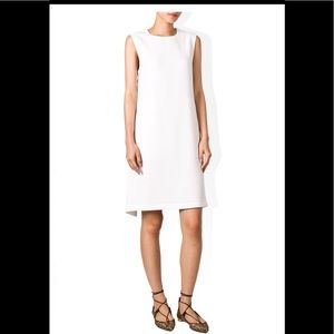 Hemut Lang crepe apron front dress white size 2